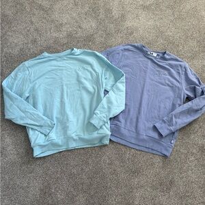 BUNDLE- FILA Women’s Light Blue and Light Purple Crewneck Sweatshirts